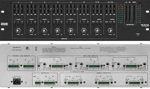 Rane MLM103 話筒/線路混音器